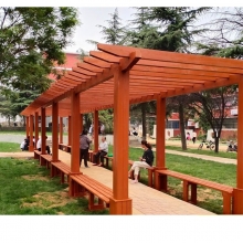 防腐木廊架