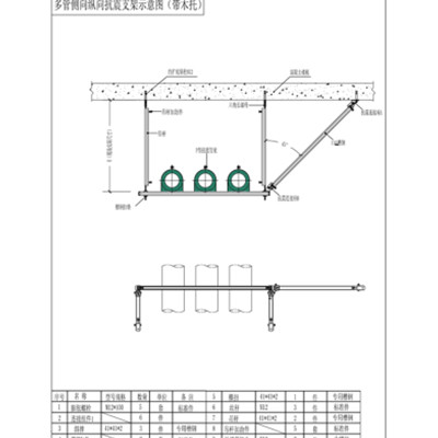 多管保温侧、纵向安装示意图
